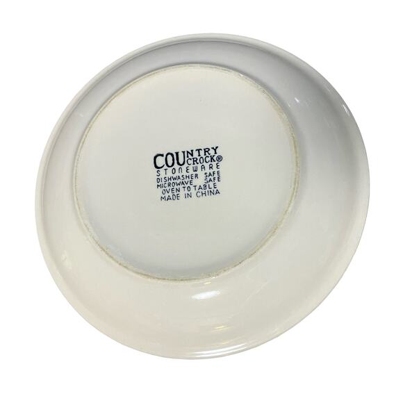 Tienshen Country Crock 8" Salad Plate Green Crock Flecks Vintage Discontinued - Picture 2 of 6